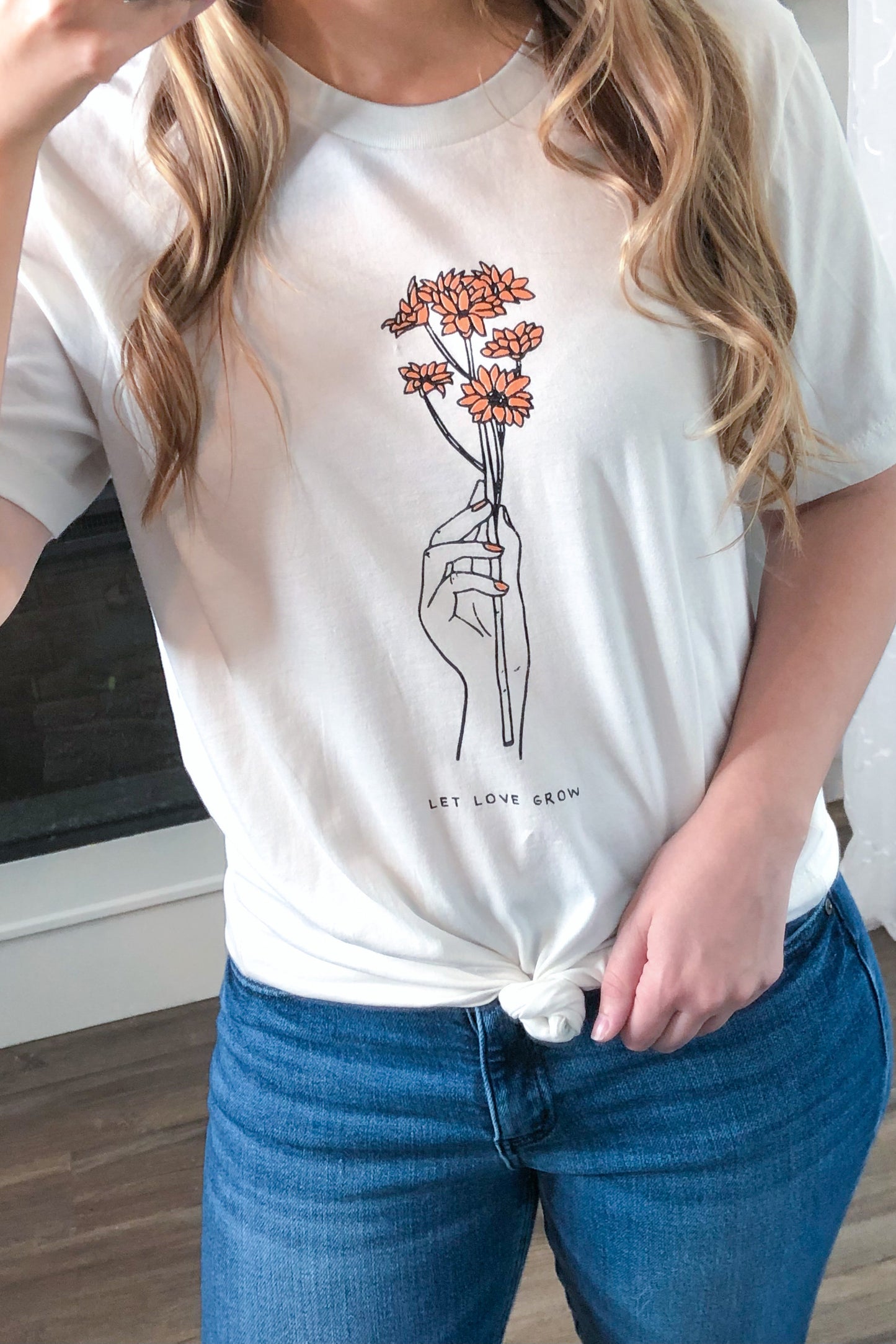 Let Love Grow Graphic Tee, Vintage White *FINAL SALE*